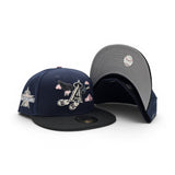 Oceanside Blue Los Angeles Angels Black Visor Gray Bottom 2010 All Star Game Side Patch Cartoon Pack New Era 59Fifty Fitted