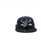 Oceanside Blue Los Angeles Angels Black Visor Gray Bottom 2010 All Star Game Side Patch Cartoon Pack New Era 59Fifty Fitted