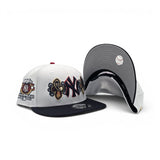White New York Yankees Paisley Logo Navy Blue Visor Gray Bottom 2000 World Series Champions Side Patch New Era 9Fifty Snapback