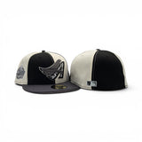 Pinwheel  Off White/Black Los Angeles Angels Cow Print Logo Dark Gray Visor Pink Bottom 40th Anniversary Side Patch New Era 59Fifty Fitted