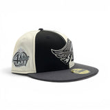Pinwheel  Off White/Black Los Angeles Angels Cow Print Logo Dark Gray Visor Pink Bottom 40th Anniversary Side Patch New Era 59Fifty Fitted