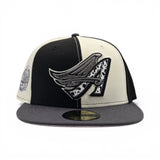 Pinwheel  Off White/Black Los Angeles Angels Cow Print Logo Dark Gray Visor Pink Bottom 40th Anniversary Side Patch New Era 59Fifty Fitted