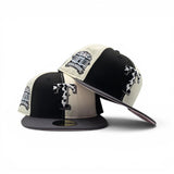 Pinwheel  Off White/Black Texas Rangers Cow Print Logo Brown Dark Gray Visor Pink Bottom Final Season Side Patch New Era 59Fifty Fitted