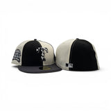 Pinwheel  Off White/Black Texas Rangers Cow Print Logo Brown Dark Gray Visor Pink Bottom Final Season Side Patch New Era 59Fifty Fitted
