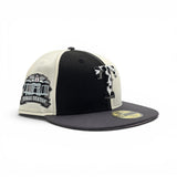 Pinwheel  Off White/Black Texas Rangers Cow Print Logo Brown Dark Gray Visor Pink Bottom Final Season Side Patch New Era 59Fifty Fitted