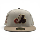 Stone Montreal Expos Camel Visor Gray Bottom 1982 All Star Game New Era 59Fifty Fitted
