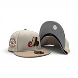 Stone Montreal Expos Camel Visor Gray Bottom 1982 All Star Game New Era 59Fifty Fitted