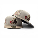 Stone Montreal Expos Camel Visor Gray Bottom 1982 All Star Game New Era 59Fifty Fitted