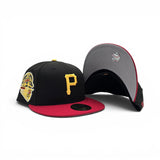 Black Pittsburgh Pirates Red Visor Gray Bottom 1959 All Star Game Side Patch New Era 59Fifty Fitted