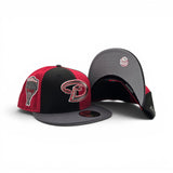 Pinwheel Red/Black Arizona Diamondbacks Dark Gray Visor Gray Bottom 1998 Inaugural Season Side Patch New Era 59Fifty Fitted