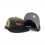 Rifle Green Baltimore Orioles Black Visor Gray Bottom 30th Anniversary Side Patch New Era 59Fifty Fitted