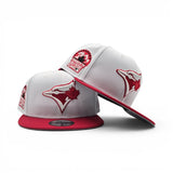 White Toronto Blue Jays Red Visor Gray Bottom 1991 All Star Game Side Patch New Era 9Fifty Snapback