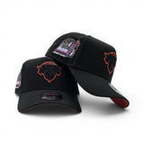 Black New York Knicks Curved Brim Orange Bottom 1998 All Star Weekend Side Patch New Era 9Forty Snapback