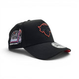 Black New York Knicks Curved Brim Orange Bottom 1998 All Star Weekend Side Patch New Era 9Forty Snapback