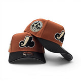 Rust Orange Montreal Expos Black Curved Brim Gray Bottom 1982 All Star Game Side Patch New Era 9Forty Snapback