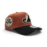 Rust Orange Montreal Expos Black Curved Brim Gray Bottom 1982 All Star Game Side Patch New Era 9Forty Snapback