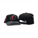 Black Montreal Expos Dark Gray Curved Brim Gray Bottom 1982 All Star Game Side Patch New Era 9Forty Snapback