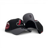 Black Montreal Expos Dark Gray Curved Brim Gray Bottom 1982 All Star Game Side Patch New Era 9Forty Snapback