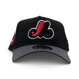 Black Montreal Expos Dark Gray Curved Brim Gray Bottom 1982 All Star Game Side Patch New Era 9Forty Snapback