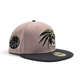 Pink Rouge Mexico Aztec Skull Warriors Dark Gray Visor Gray Bottom Aguila Side Patch New Era 59Fifty Fitted