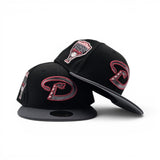 Black Arizona Diamondbacks Dark Gray Visor Gray Bottom 1998 Inaugural Season Side Patch New Era 59Fifty Fitted