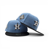 Sky Blue Houston Astros Black Visor Gray Bottom 2017 World Series Side Patch New Era 59Fifty Fitted