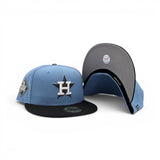 Sky Blue Houston Astros Black Visor Gray Bottom 2017 World Series Side Patch New Era 59Fifty Fitted