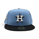 Sky Blue Houston Astros Black Visor Gray Bottom 2017 World Series Side Patch New Era 59Fifty Fitted