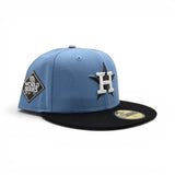 Sky Blue Houston Astros Black Visor Gray Bottom 2017 World Series Side Patch New Era 59Fifty Fitted