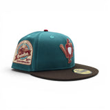Teal Baltimore Orioles Brown Visor Gray Bottom 30th Anniversary Side Patch New Era 59Fifty Fitted