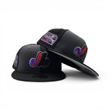 Dark Gray/Black Pinwheel Montreal Expos Black Visor Gray Bottom Olympic Stadium Side patch New Era 59Fifty Fitted