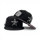Black Houston Astros Cow Print Logo Pink Bottom 20th Anniversary Side Patch New Era 59Fifty Fitted