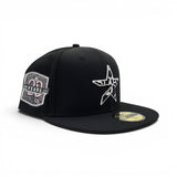 Black Houston Astros Cow Print Logo Pink Bottom 20th Anniversary Side Patch New Era 59Fifty Fitted