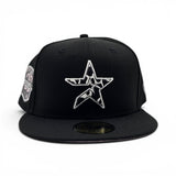 Black Houston Astros Cow Print Logo Pink Bottom 20th Anniversary Side Patch New Era 59Fifty Fitted