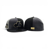 Dark Gray/Black Pinwheel Montreal Expos Black Visor Pink Bottom Olympic Stadium Side patch New Era 59Fifty Fitted