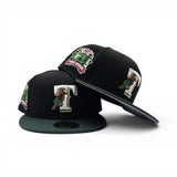 Black Texas Rangers Parrot Logo Dark Green Visor Gray Bottom Final Season Side Patch New Era Fitted