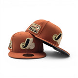 Rust Orange Montreal Expos Gray Bottom Olympic Stadium Side Patch New Era 59Fifty Fitted