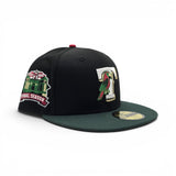 Black Texas Rangers Parrot Logo Dark Green Visor Gray Bottom Final Season Side Patch New Era Fitted