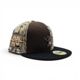 Pinwheel Real Tree/Brown Houston Astros Black Visor Gray Bottom 20th Anniversary Side Patch New Era Fitted