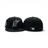 Black Florida Marlins Teal Bottom 1997 World Series Side Patch New Era 59Fifty Fitted