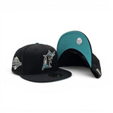 Black Florida Marlins Teal Bottom 1997 World Series Side Patch New Era 59Fifty Fitted