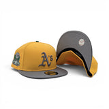 Yellow Oakland Athletics Gray Visor Gray Bottom 40 Years Side Patch New Era 59Fifty Fitted