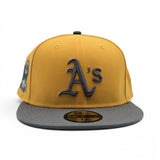 Yellow Oakland Athletics Gray Visor Gray Bottom 40 Years Side Patch New Era 59Fifty Fitted