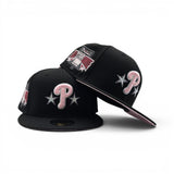 Black Philadelphia Phillies Pink Bottom 1996 All Star Game Side Patch New Era 59Fifty Fitted