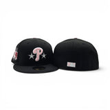 Black Philadelphia Phillies Pink Bottom 1996 All Star Game Side Patch New Era 59Fifty Fitted