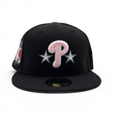 Black Philadelphia Phillies Pink Bottom 1996 All Star Game Side Patch New Era 59Fifty Fitted
