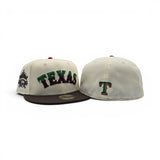 Off White Texas Rangers Slime Logo Brown Visor Green Bottom 1995 All Star Game Side Patch New Era 59Fifty Fitted