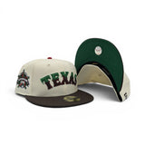 Off White Texas Rangers Slime Logo Brown Visor Green Bottom 1995 All Star Game Side Patch New Era 59Fifty Fitted