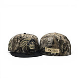 Real Tree Apex Mexico Aztec Skull Warriors Black Visor Gray Bottom Aztec Eagle Side Patch New Era 59Fifty Fitted