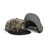 Real Tree Apex Mexico Aztec Skull Warriors Black Visor Gray Bottom Aztec Eagle Side Patch New Era 59Fifty Fitted